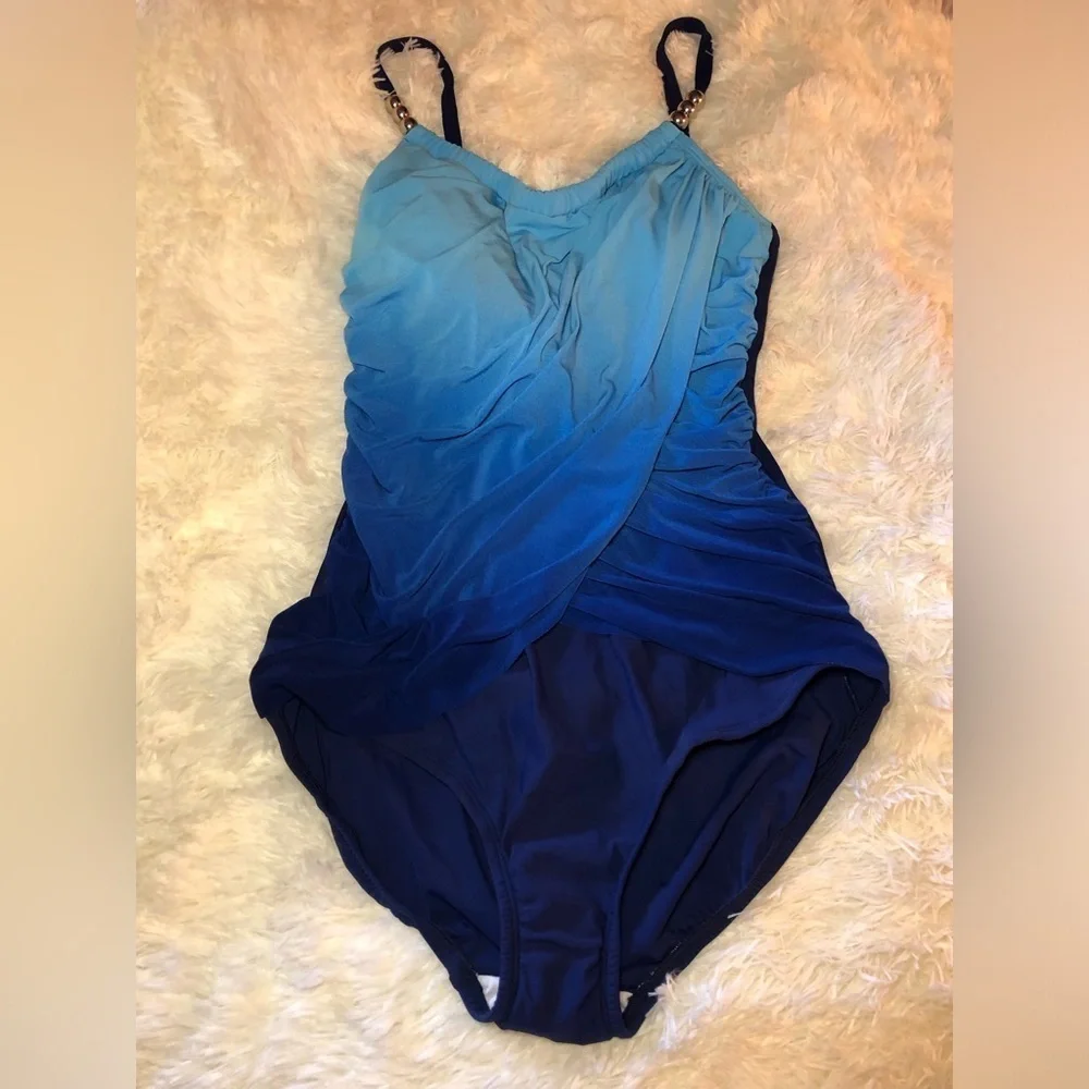 Chic Blue Ombre Swimsuit